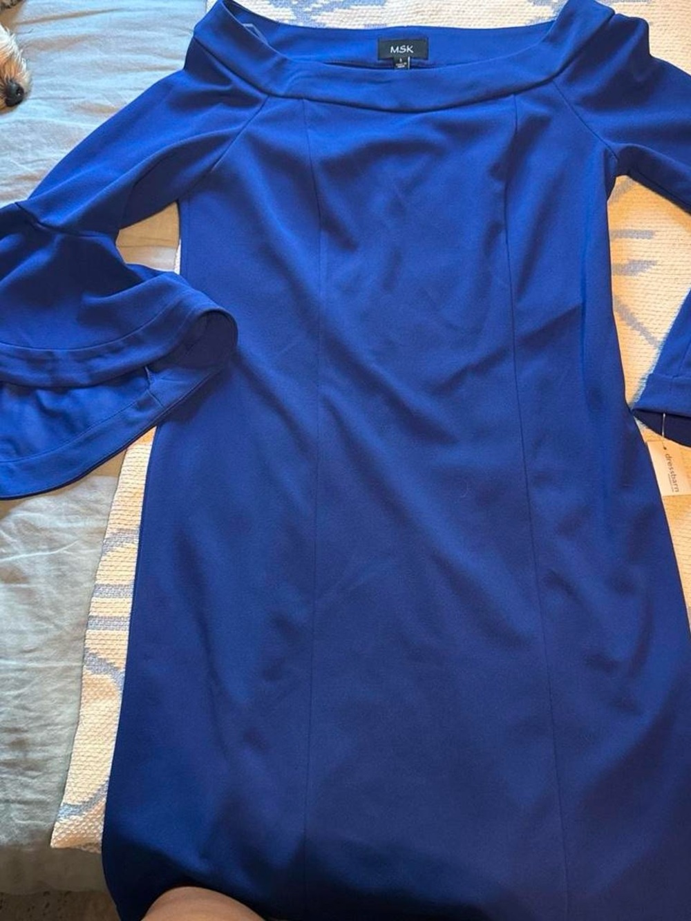 MSK Royal Blue Strapless Sheath Dress
